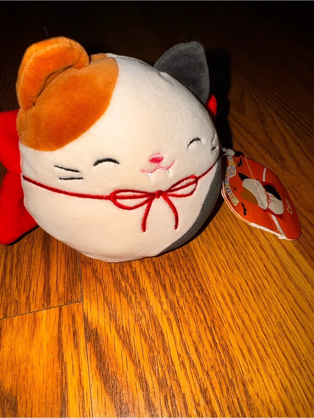 Squishmallows Calico Cat Plush - White, Orange, Gray, Red